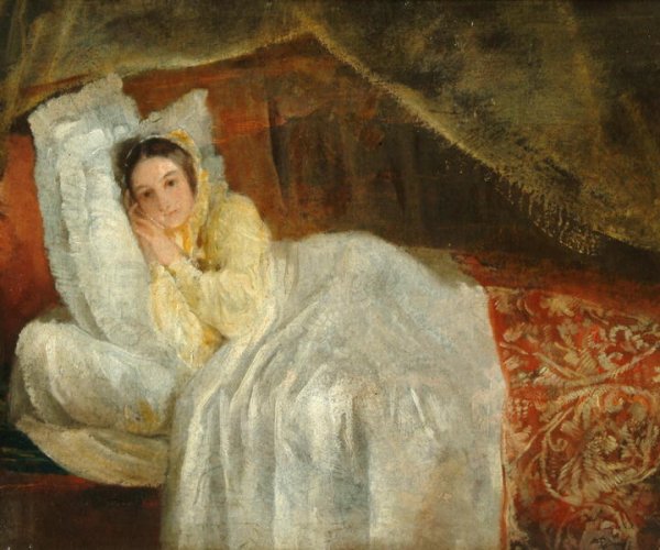 Lady on a day-bed, 1844