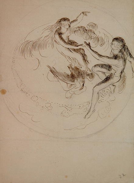 Study for a circular ceiling decoration