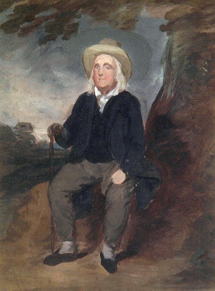 Jeremy Bentham in an imaginary landscape, 1835