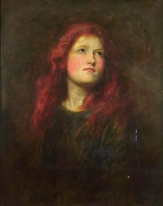 Portrait Study of a Girl with Red Hair