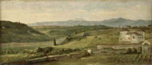 Panoramic Landscape With A Farmhouse